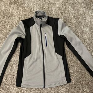 Men’s INC grey and black sweatshirt zip up size small